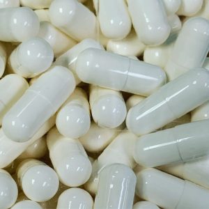 Pill bottles on display
